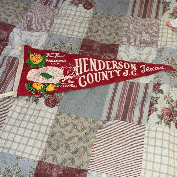1960s Junior Rose bowl pasadena Ca henderson county Texas pennant